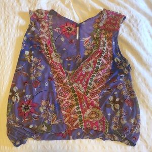 Free People Havana Blue Floral Print